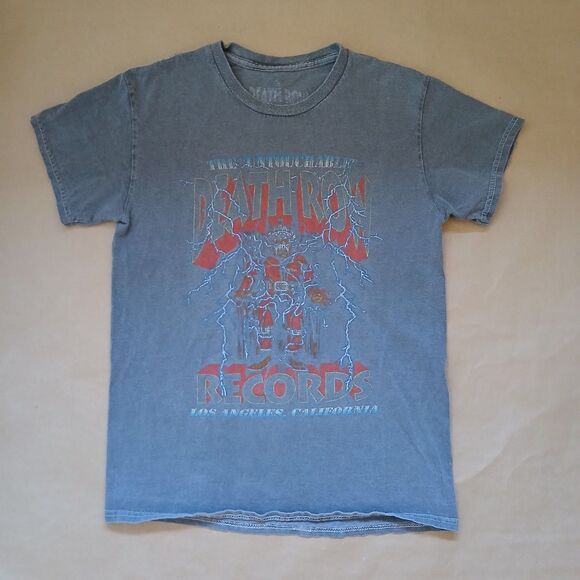 Death Row Records Shirt Adult S Gray T-Shirt Hip Hop Rap Graphic Tee - Picture 1 of 6